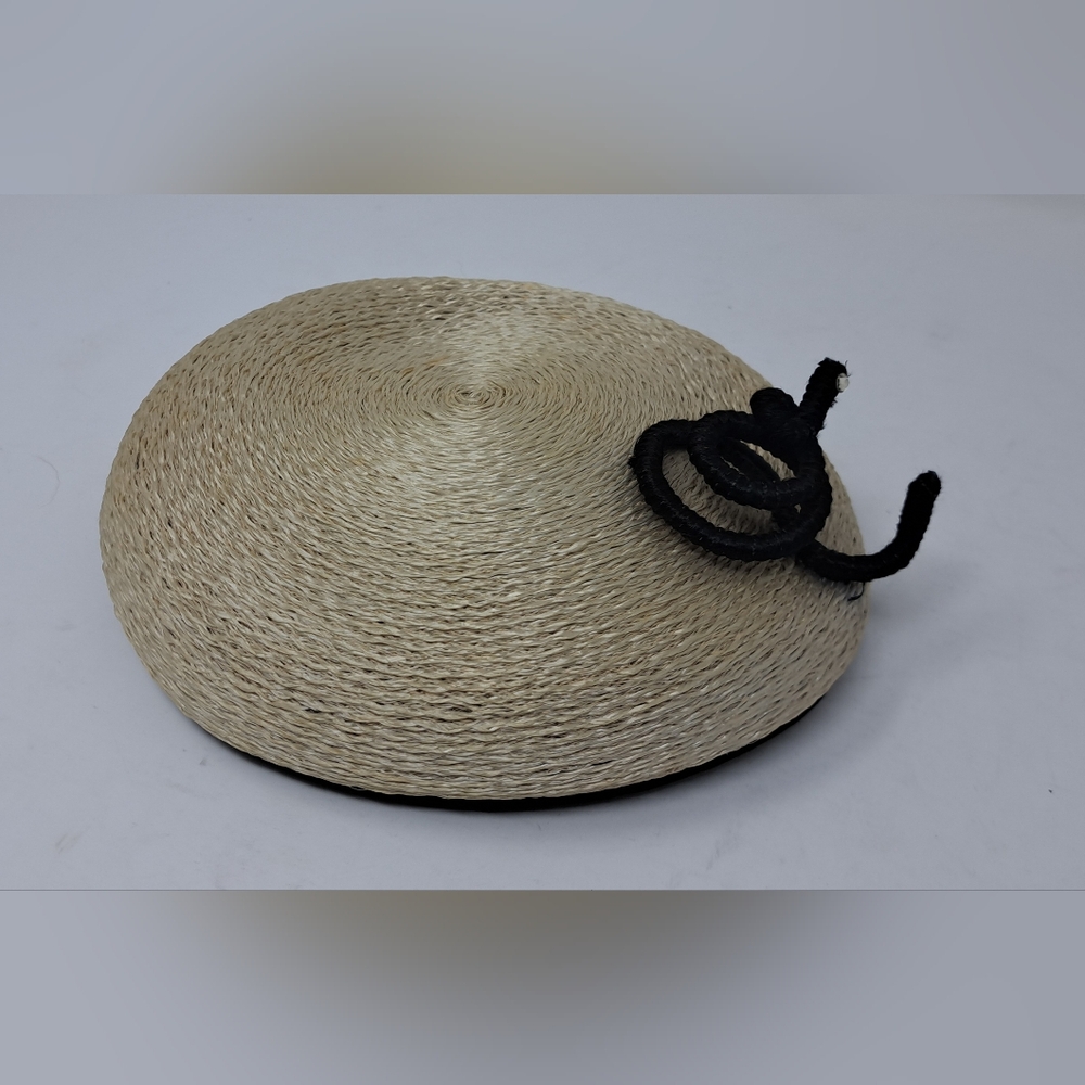 Cedar Crest Original Women's Vintage 60s 50s Hat Straw Beret Oval Size 7 - Picture 11 of 15